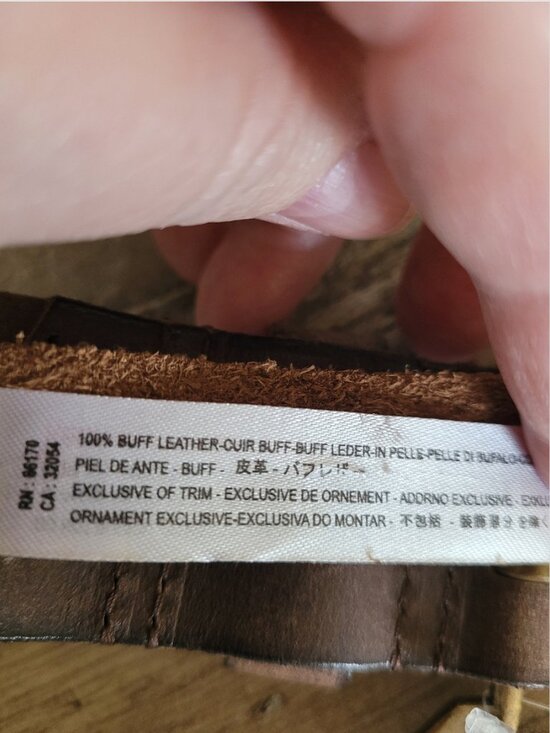Free People NWT We The Free Noa Belt Leather Brown Worn metal buckle size M/L